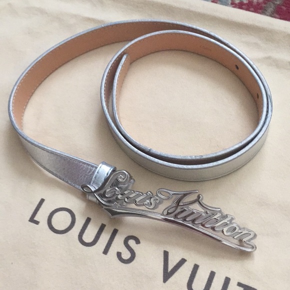 Louis Vuitton Accessories - Excellent condition authentic LV silver belt